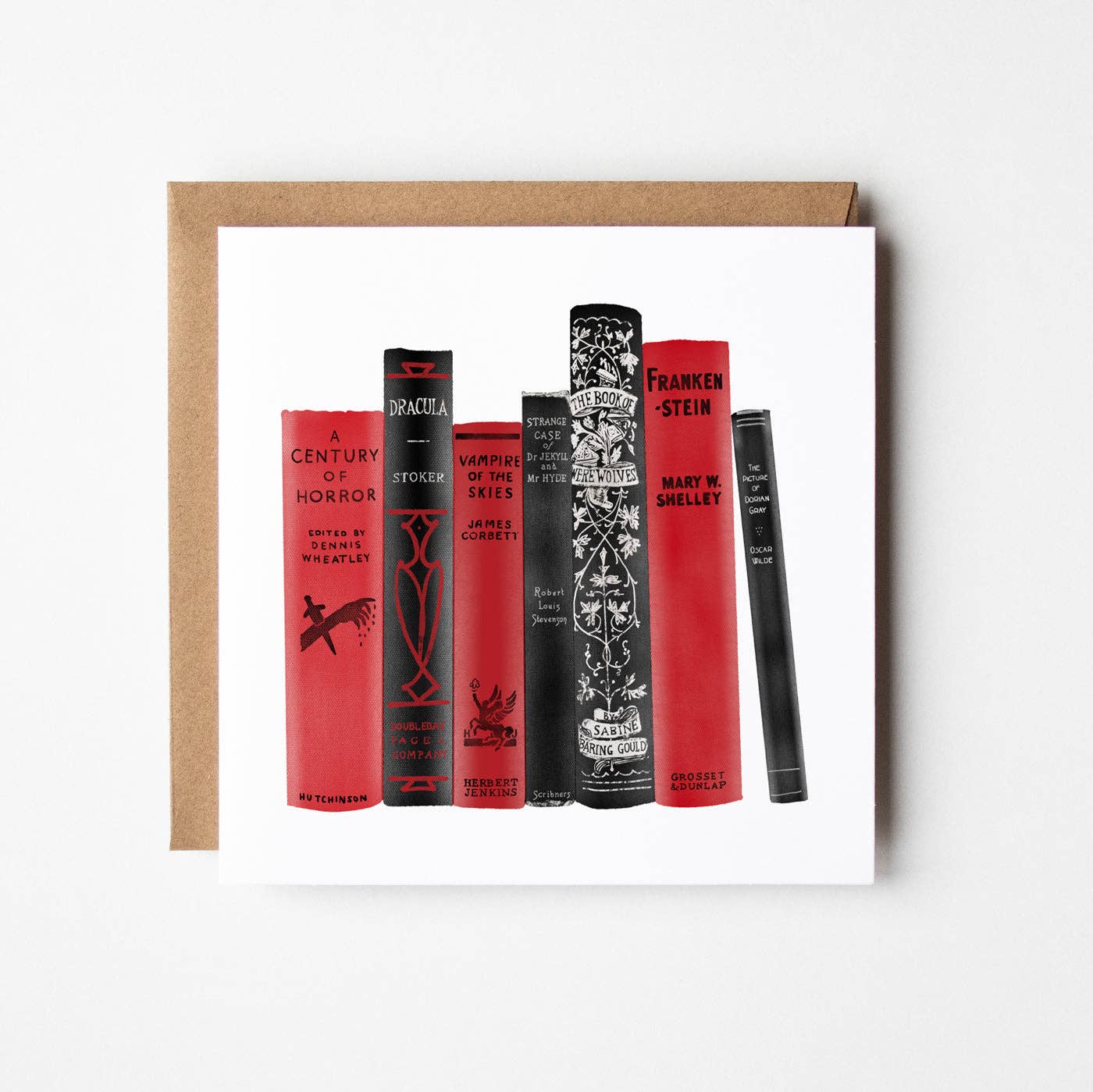 Horror Books Greetings Card